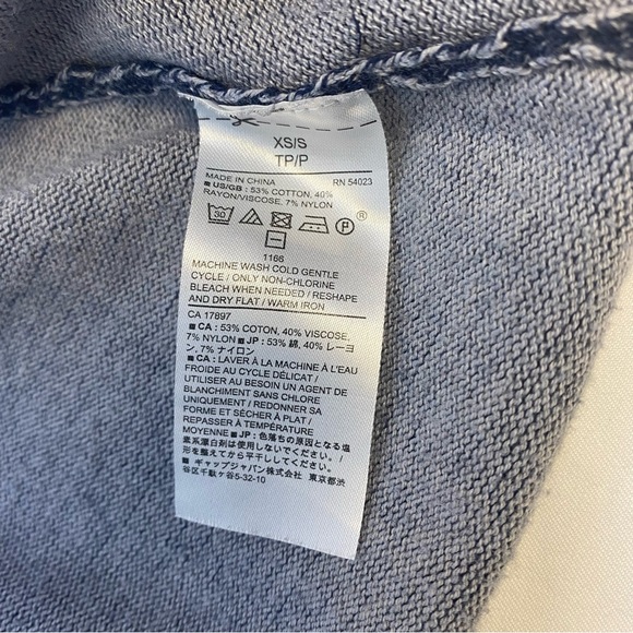 Banana Republic Navy Blue Open Front Cascading Front Sweatshirt - Picture 8 of 9